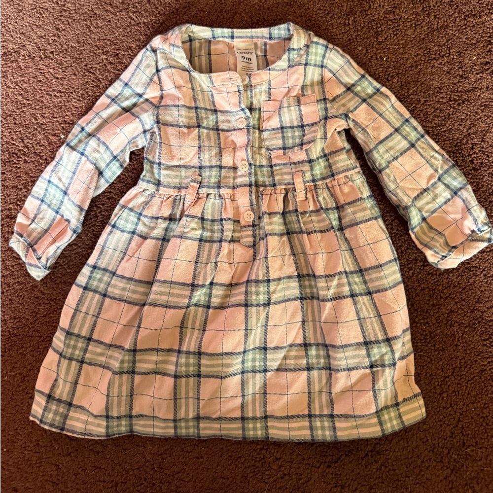 Carter's Pink and Blue Plaid Dress